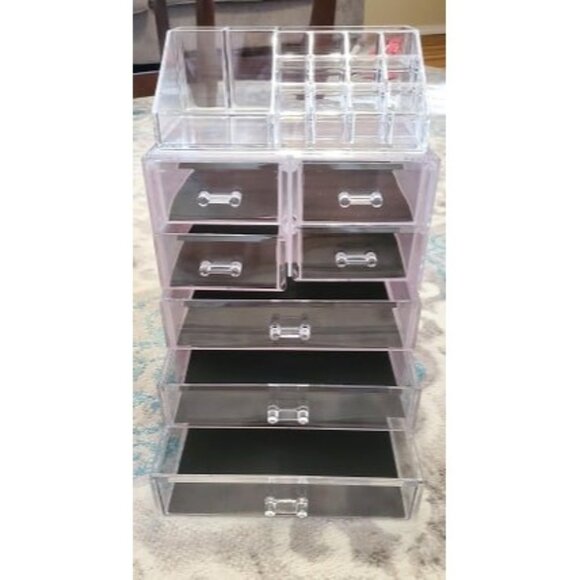 New Clear Cosmetic Makeup Organizer - Make Up & Jewelry Storage, Case & Display - Picture 1 of 2